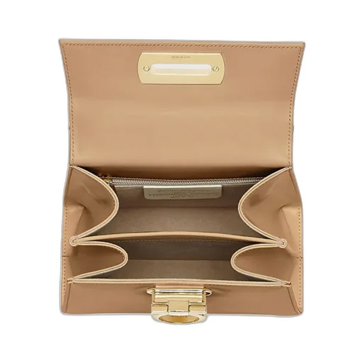 Logo Gold Button Handbag