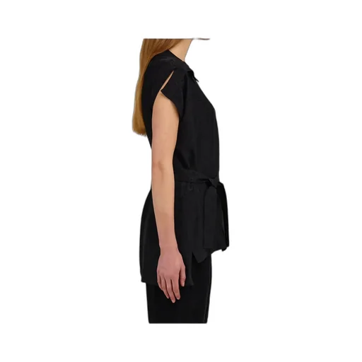 Gancini-Print Belted Blouse