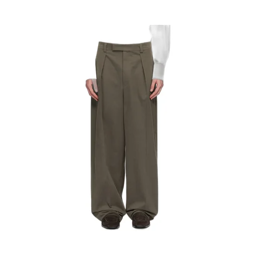Wide-Leg Pleated Trousers