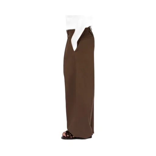 Wide-Leg Pleated Trousers