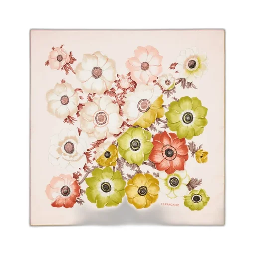 Anemone Print Silk Scarf