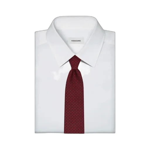 Gancini Motif Jacquard Tie