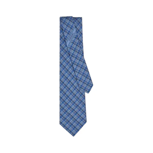 Gancini Chain Print Silk Tie