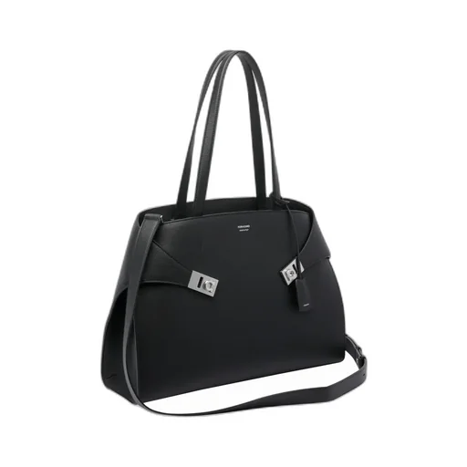 Hug Top-Zip Leather Shoulder Bag
