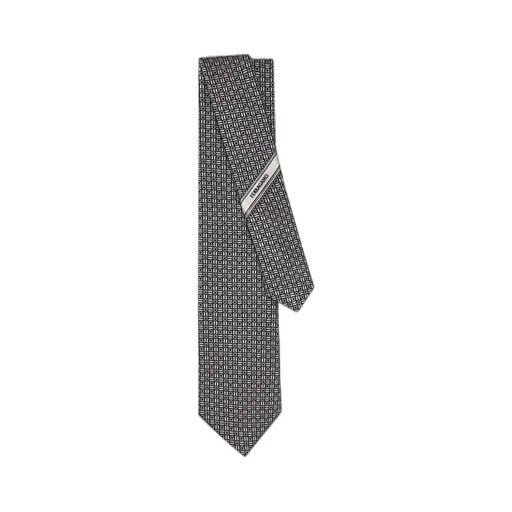 Gancini Motif Jacquard Tie