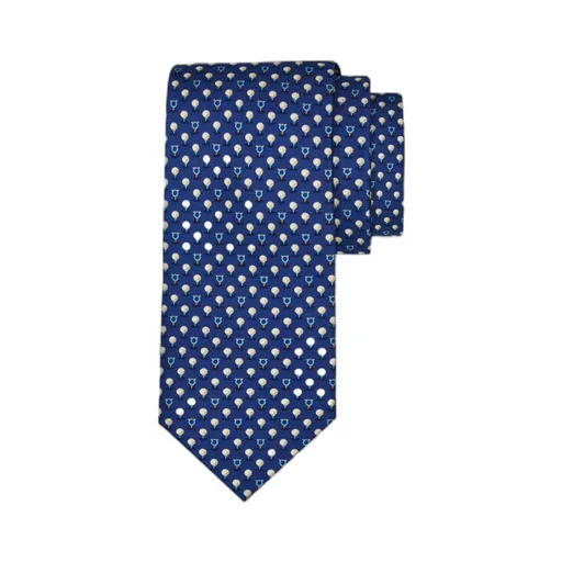 Silk Tie With Golf And Gancini
