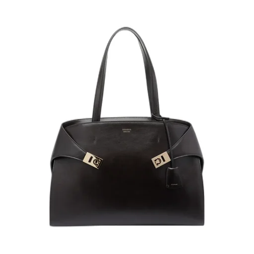Hug Clasp-Detail Tote Bag