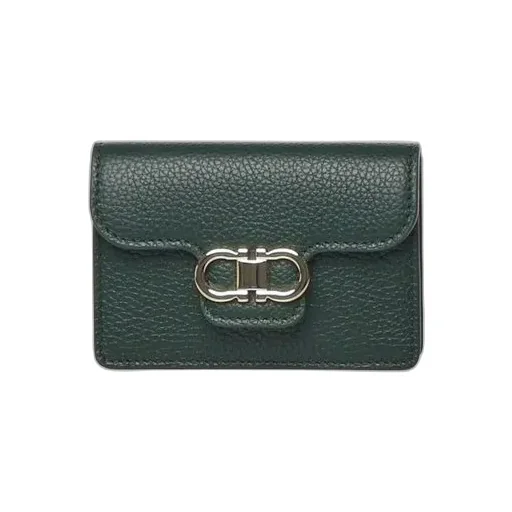 Gancini-Buckle Leather Wallet