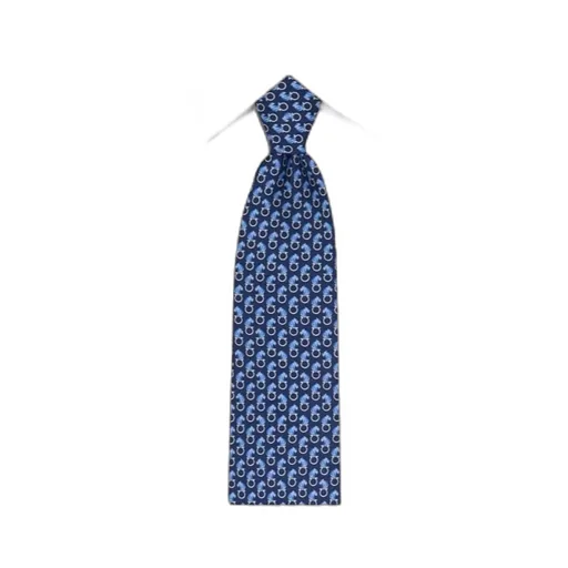 Feline Print Silk Tie