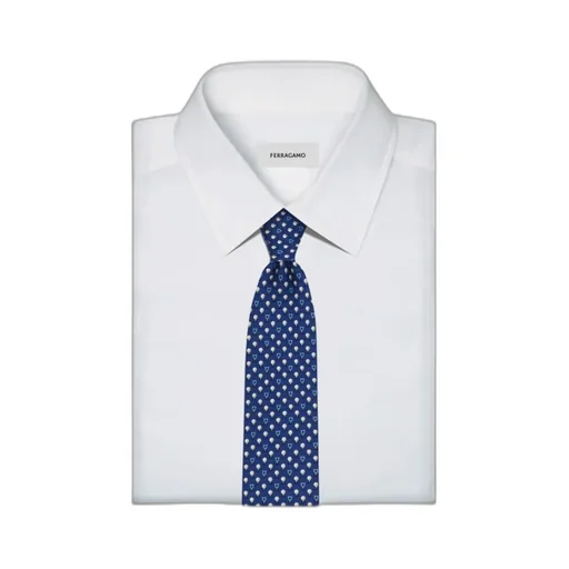 Silk Tie With Golf And Gancini
