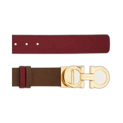 Adjustable And Reversible Gancini Belt