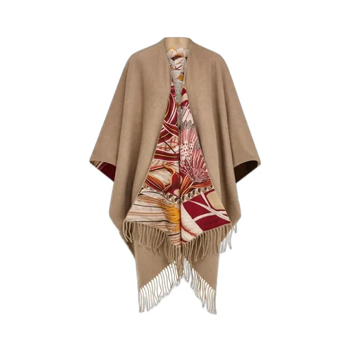 Cashmere And Silk Reversible Cape