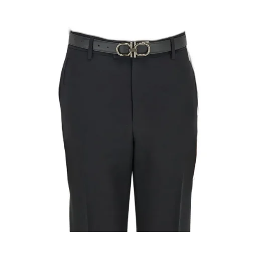 Gancini-Buckle Leather Belt