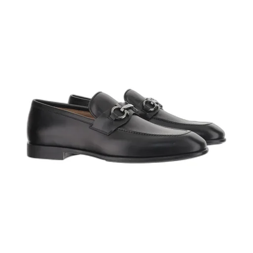 Gancini Leather Loafers