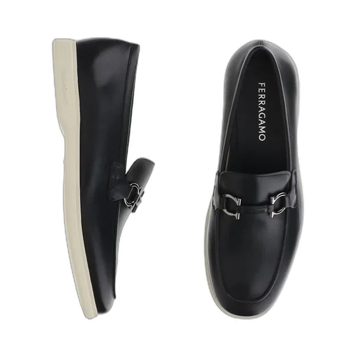 Gancini Leather Loafers