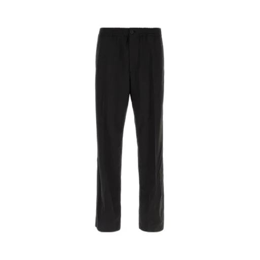 Straight-Leg Elasticated Waistband Trousers