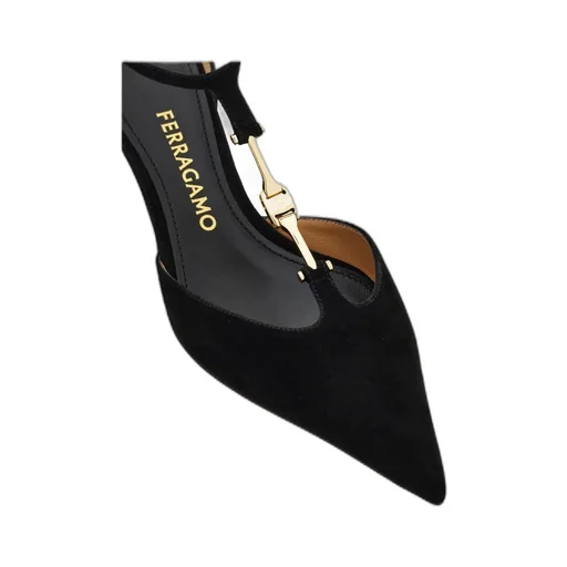 F Buckle T-Strap Pump