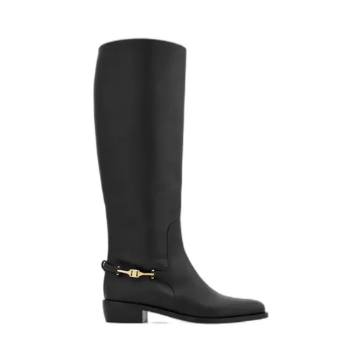 F Buckle Knee Boot