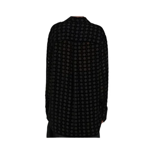 Devoré-Effect Long-Sleeved Shirt