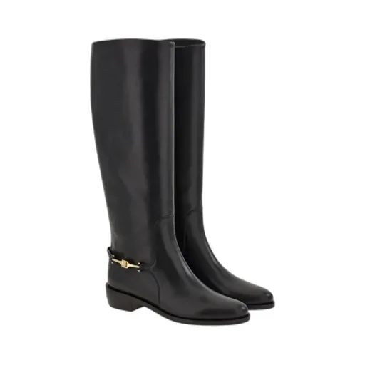 F Buckle Knee Boot