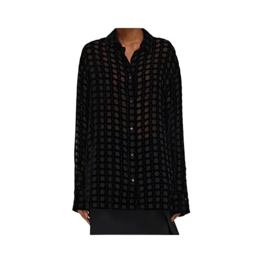 Devoré-Effect Long-Sleeved Shirt