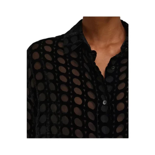 Devoré-Effect Long-Sleeved Shirt