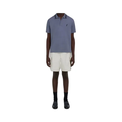 Polo Shirt With Embroidered F Detail