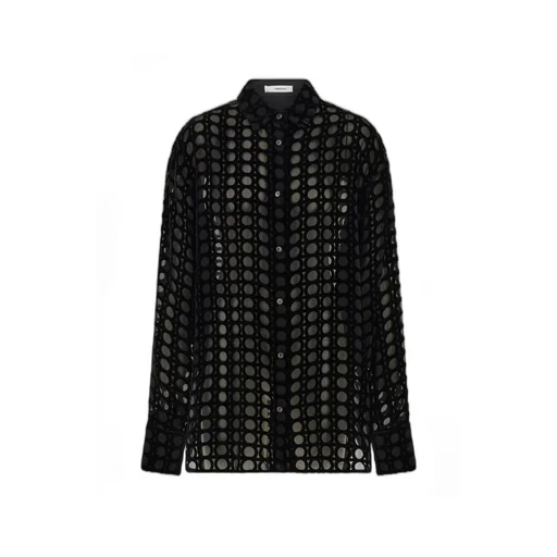 Devoré-Effect Long-Sleeved Shirt