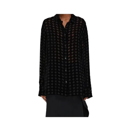 Devoré-Effect Long-Sleeved Shirt