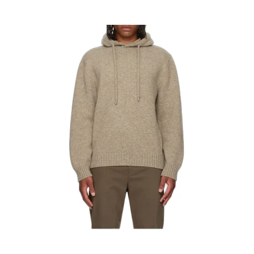 Virgin Wool Knitted Hoodie