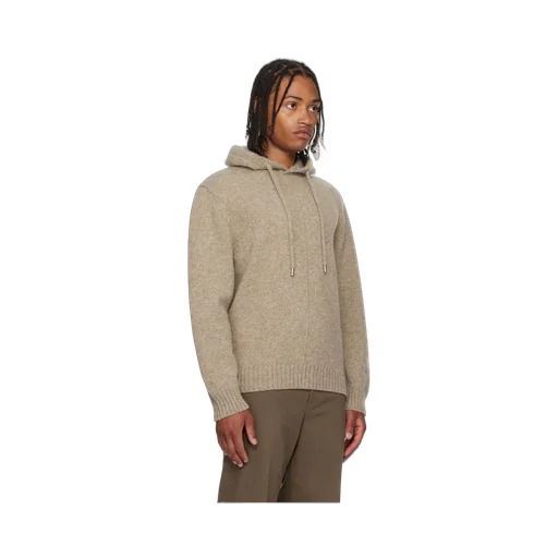 Virgin Wool Knitted Hoodie