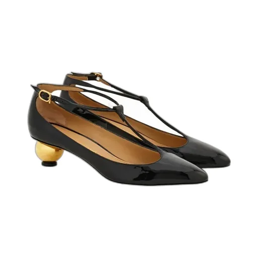 Spherical Heel T-Strap Pump