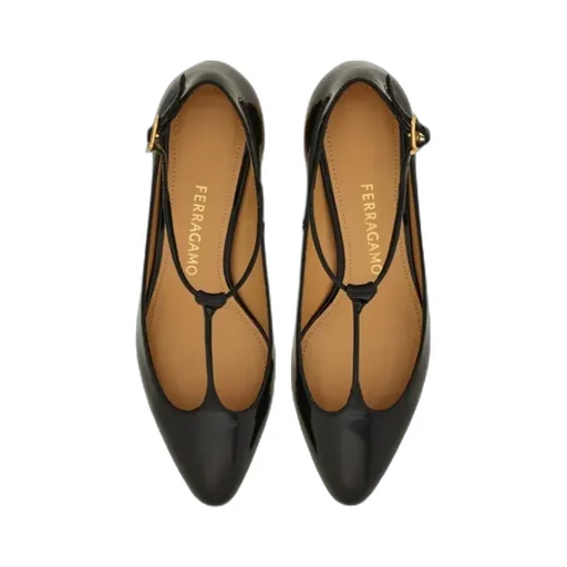 Spherical Heel T-Strap Pump