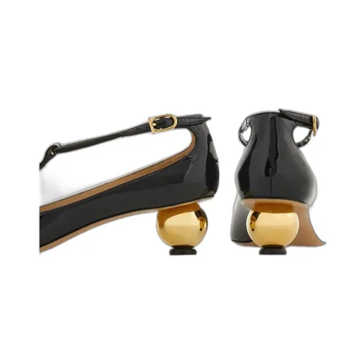 Spherical Heel T-Strap Pump
