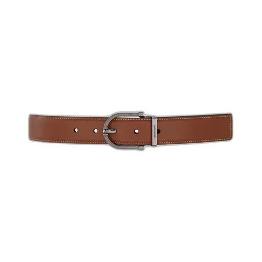 Ferragamo Logo Engraved Reversible Buckle Belt