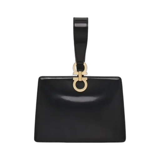 Logo Printed Wristband Clutch Bag