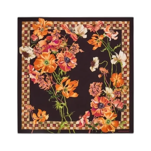 Fiori Print Silk Scarf