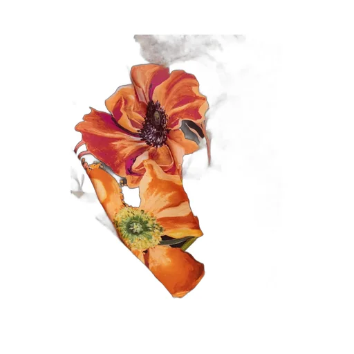 Fiori Print Silk Scarf