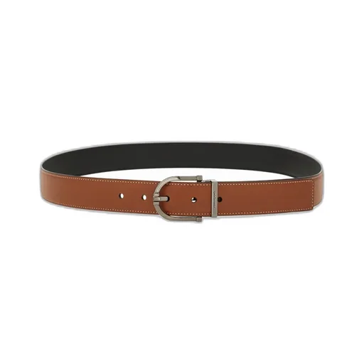 Ferragamo Logo Engraved Reversible Buckle Belt