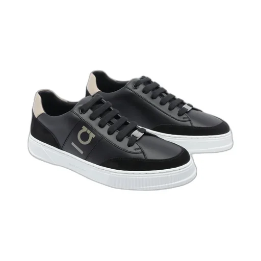 Low-Top Sneaker With Gancini Detail