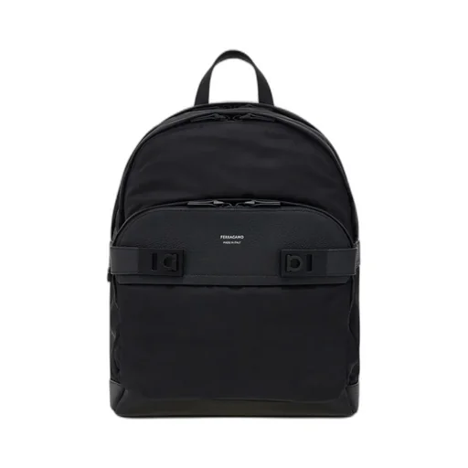 Leather-Trim Backpack