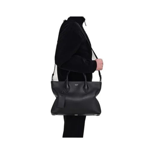 Monogram Structured Leather Tote Bag
