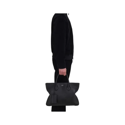Monogram Structured Leather Tote Bag