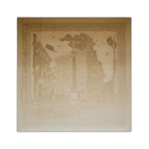 Damask-Pattern Silk Scarf