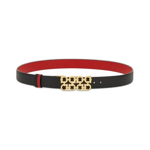 Ferragamo Woven Gancini Reversible And Adjustable Belt