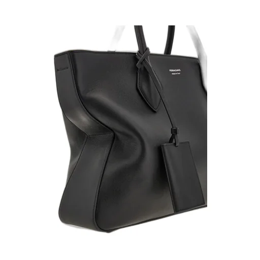 Monogram Structured Leather Tote Bag