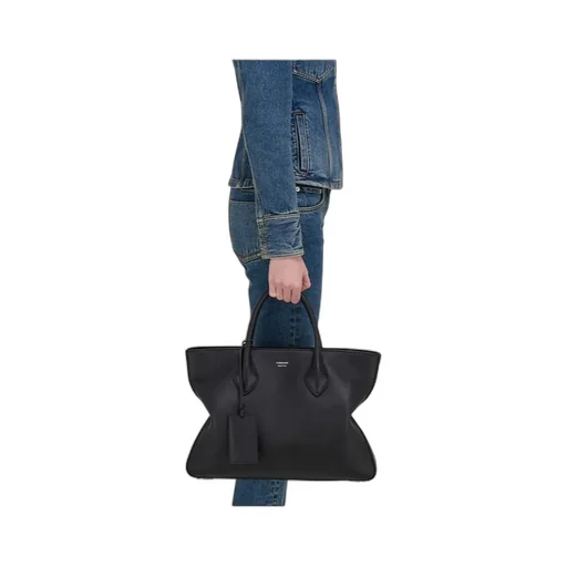 Monogram Structured Leather Tote Bag