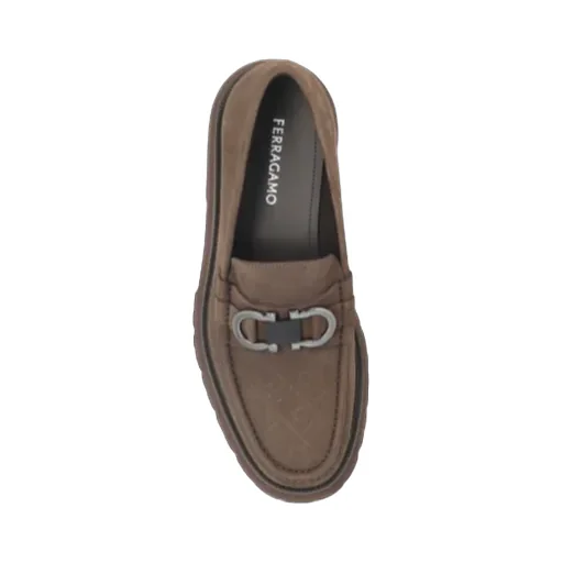 Gancini-Buckle Loafers