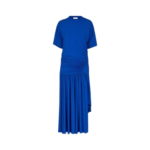 Long T-Shirt Dress With Drape Detail