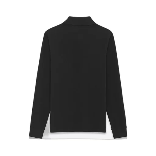Button Detailed Long-Sleeved Polo Shirt